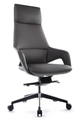 Кресло для руководителя Riva Design Аура / Aura FK005-A серая кожа