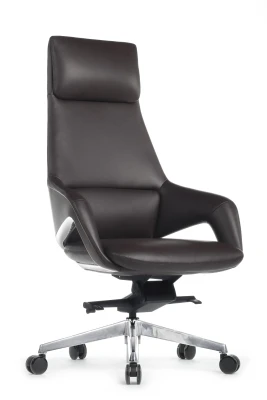 Кресло для руководителя Riva Design Аура / Aura FK005-A темно-коричневая кожа