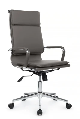 Кресло для руководителя Riva Хьюго / Hugo RCH 6003-1SE серая экокожа