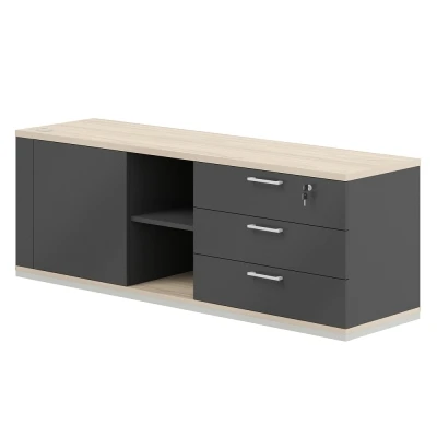 Тумба опорная 1638х450х580, правая/ AG.295.AN.AR.AN.R/ корпус:антрацит, топ/дно:ак.равелло, фасады:антрацит