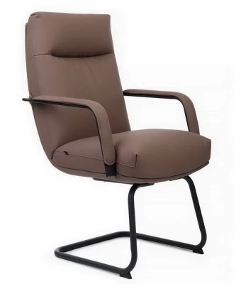 Конференц кресло Riva Отто / Otto RCH CV-P001BS коричневая экокожа