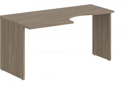Стол эргономичный 1600х900х750 левый, цвет дуб темный