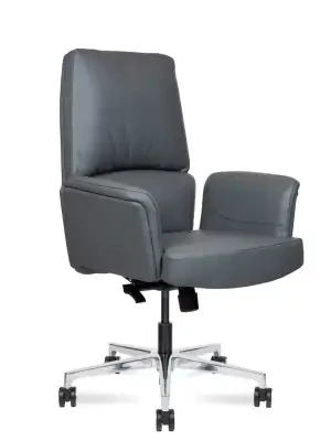 Кресло для переговорной Norden Бонно браун LB / Bonno LB grey HD-2204-2 L LB grey серая кожа